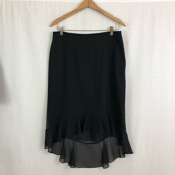 Nita Ideas Dresses & Skirts - Nita Ideas Black High Low Ruffle Skirt